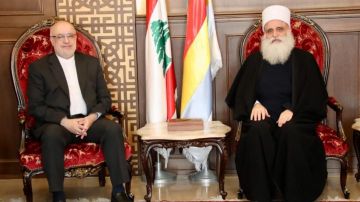 شيخ العقل استقبل السفير الإيراني في زيارة وداعية