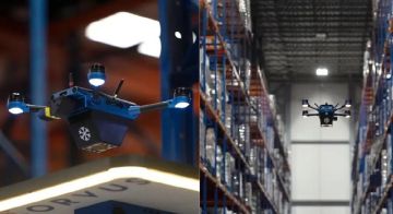 من دون عمال طائرات ذاتية تدير مخازن التجميد القاسية