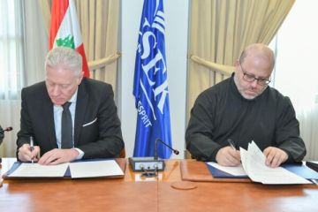 رجي خلال توقيع مذكرة تفاهم بين وزارة الخارجية وجامعة الروح القدس الكسليك: نؤكد الدور الوطني الذي تؤديه الرهبانيات رجي خلال توقيع مذكرة تفاهم بين وزارة الخارجية وجامعة الروح القدس الكسليك: نؤكد الدور الوطني الذي تؤديه الرهبانيات