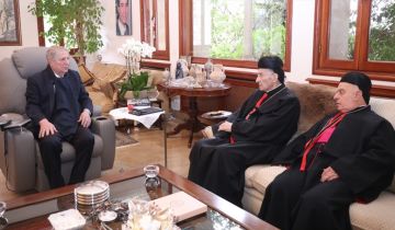 أمين الجميل يلتقي الراعي أمين الجميل يلتقي الراعي