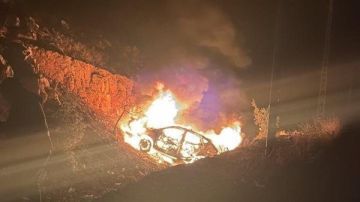 استهداف سيارة في منطقة مجدل عنجر شرقي لبنان استهداف سيارة في منطقة مجدل عنجر شرقي لبنان