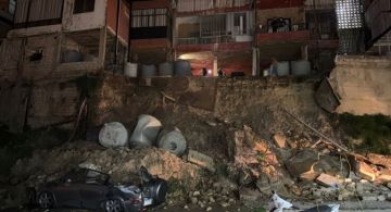 انهيار جزء من مبنى في منطقة الشويفات