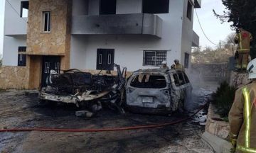 مسيرة معادية استهدفت سيارتين في حانين صباحا