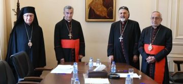 الراعي بحث مع ميناسيان ويونان والعبسي بعمل مجلس البطاركة والأساقفة الكاثوليك في لبنان الراعي بحث مع ميناسيان ويونان والعبسي بعمل مجلس البطاركة والأساقفة الكاثوليك في لبنان