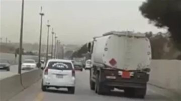 قوى الأمن تحجز صهريج وسيارة عمومية بعد مناورات خطرة على طريق المطار