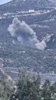 الطيران الحربي الاسرائيلي شن غارة على وادي برغز في جنوب لبنان