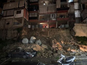 بالفيديو: إخلاء مبنى سكني مهدد بالانهيار في الشويفات