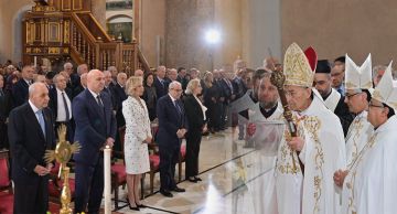 في عيد مار مارون مواقف سيادية للراعي بحضور الرؤساء الثلاثة في عيد مار مارون مواقف سيادية للراعي بحضور الرؤساء الثلاثة