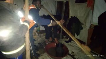 غرق خيام النازحين جراء الأمطار في قطاع غزة