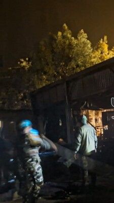 اندلاع حريق داخل مقر الكتيبة النيبالية لليونيفيل في ميس الجبل بعد استهدافه من قبل الجيش الاسرائيلي