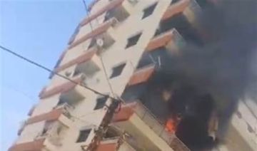 بالفيديو.. حريق شقة سكنية في مجدليا زغرتا