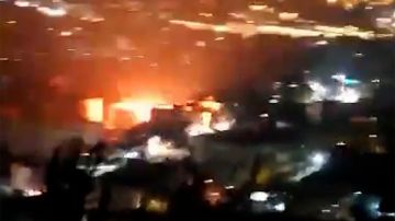 بالفيديو: لحظة الغارة في العمروسية بالفيديو: لحظة الغارة في العمروسية