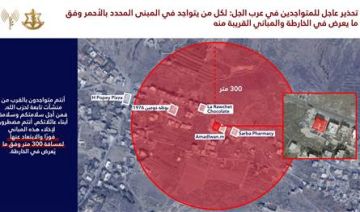 الجيش الإسرائيلي ينذر سكان مبنى في بلدة عرب الجل في قضاء صيدا