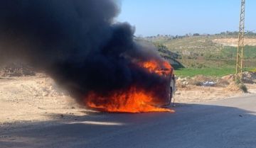غارة إسرائيلية استهدفت سيارة بين برج الشمالي وطيردبا محلة شرناي في قضاء صور