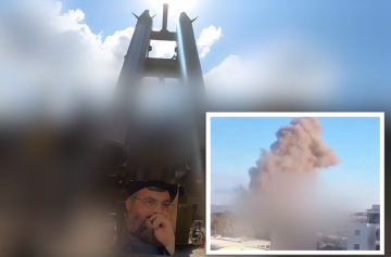 هلع الجنود وتصاعد دخان كثيف.. حزب الله يبث مشاهد استهداف قاعدة إسرائيلية جنوب تل أبيب (فيديو)