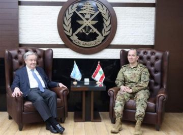 قائد الجيش بحث وغوتيريش في الأوضاع في لبنان وتشديد على تنفيذ القرار 1701 ودعم المؤسسة العسكرية قائد الجيش بحث وغوتيريش في الأوضاع في لبنان وتشديد على تنفيذ القرار 1701 ودعم المؤسسة العسكرية