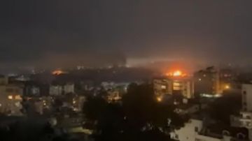 بالفيديو: حزام ناري فوق الضاحية!