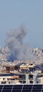 غارة جديدة تستهدف فرع لـالقرض الحسن في عين السكة برج البراجنة في الضاحية الجنوبية