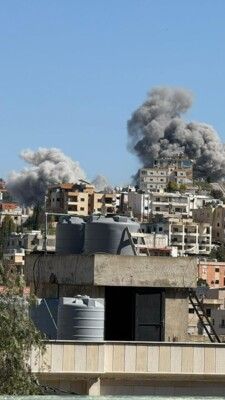 سلسلة غارات استهدفت منطقة النبطية في محيط كفررمان وحاروف وتول