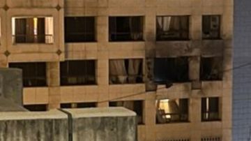 بالفيديو: مشاهد للفندق بعد الاستهداف