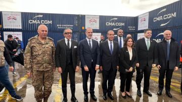 شحنة مساعدات مصرية الى لبنان