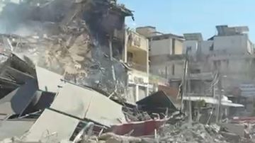 بالفيديو: دمار هائل... ومبان سويت بالأرض!