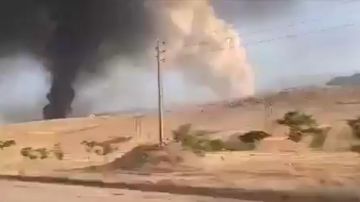 بالفيديو: قصف مواقع تابعة للحرس الثوري الإيراني