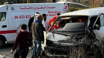 حادث سير على طريق الضنية ادى الى وقوع 6جرحى