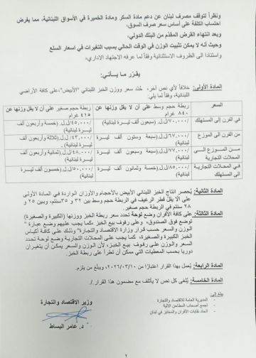 ارتفاع سعر ربطة الخبز كم بلغ؟ ارتفاع سعر ربطة الخبز كم بلغ؟