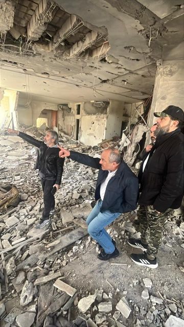 بو عاصي تفقد مبنى فندق comfort بعد استهدافه