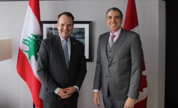 السفير طوق شكر وزير النقل الكندي على تقديم حكومته 37 مليون دولار كندي كمساعدات للبنانيين