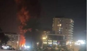 بالفيديو حريق كبير في منطقة خلدة