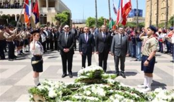 في أنطلياس.. وفد من التيار يكرم شهداء الإبادة الأرمنية بوضع إكليل من الزهر