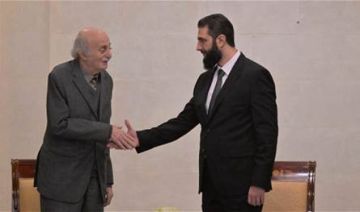 جنبلاط يلتقي الشرع في قصر الشعب