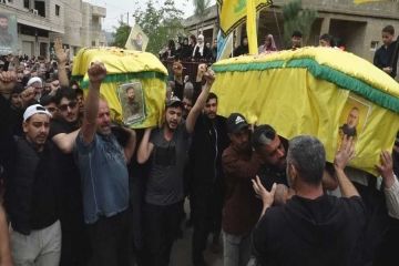 تشييع مهيب للشهيدين خلدون ناصر ومحمد فهد عبد الله في بلدة قليا بالبقاع الغربي