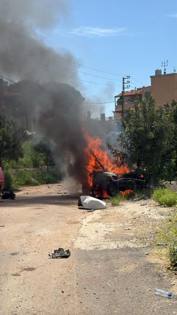استهداف سيارة في يحمر الشقيف قضاء النبطية