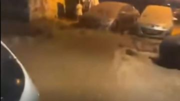 بالفيديو: أضرار نتيجة سقوط شظايا صاروخ عنقودي