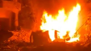 بالفيديو: اللحظات الأولى للغارة على معركة بالفيديو: اللحظات الأولى للغارة على معركة