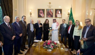 بخاري استضاف وفد منتدى غسان سكاف الوطني 