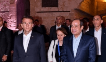 بالصور.. السيسي وماكرون في الإسكندرية