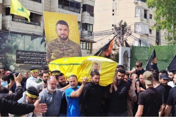حزب الله شيع شهداء في الضاحية الجنوبية لبيروت حزب الله شيع شهداء في الضاحية الجنوبية لبيروت