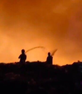 النشرة: حريق في معمل فرز النفايات بحي الشراونة في بعلبك
