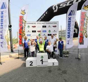 الغول بطل لبنان في الدراجات الهوائية لذوي الإعاقة