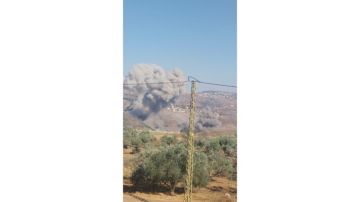 الجيش الاسرائيلي اشعل النيران في منطقتي السلم والزقاق عند أطراف عيترون وقام بتفجير على 3 دفعات في وادي الإسطبل - حولا
