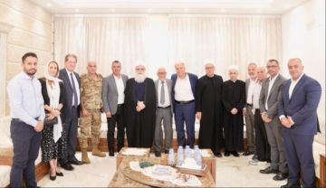لقاء بين شيخ العقل ورئيس منظمة مالطا لبنان بمشاركة وزير الزراعة لبحث احتياجات منطقة الجبل لقاء بين شيخ العقل ورئيس منظمة مالطا لبنان بمشاركة وزير الزراعة لبحث احتياجات منطقة الجبل