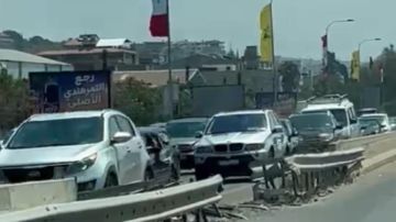 بالفيديو: زحمة خانقة في الجنوب بسبب النزوح بالفيديو: زحمة خانقة في الجنوب بسبب النزوح