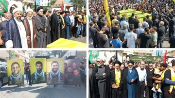حزب الله شيع ثلة من شهداء المقاومة في الغازية حزب الله شيع ثلة من شهداء المقاومة في الغازية