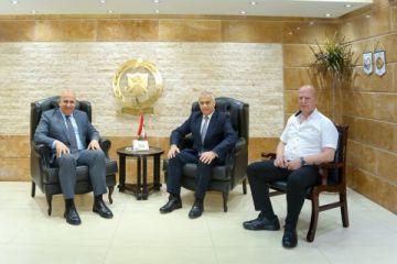 العميد خريش استقبل النائب إدكار طرابلسي والعميد جورج توما. العميد خريش استقبل النائب إدكار طرابلسي والعميد جورج توما.