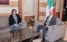 الحجار استقبل سفيرة تشيكيا وتابع مع زواره شوؤنا عامة