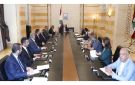 سلام ترأس اجتماعا حضره قباني والنفي وزيدان وعبود بحث في تطوير مرفأ بيروت والنقل العام في العاصمة